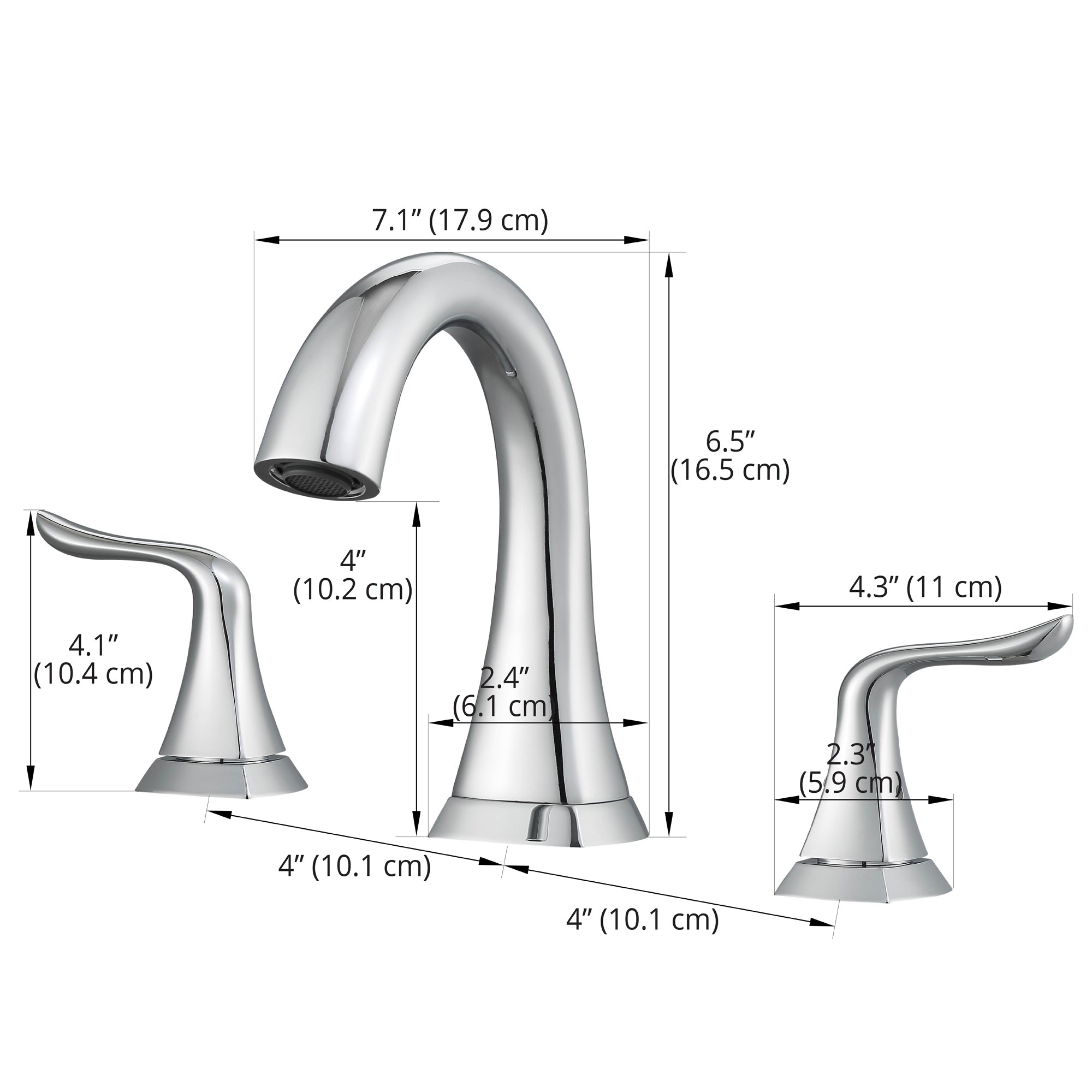 Scarlett Widespread Bathroom Faucet in Chrome