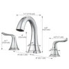 Scarlett Widespread Bathroom Faucet in Chrome
