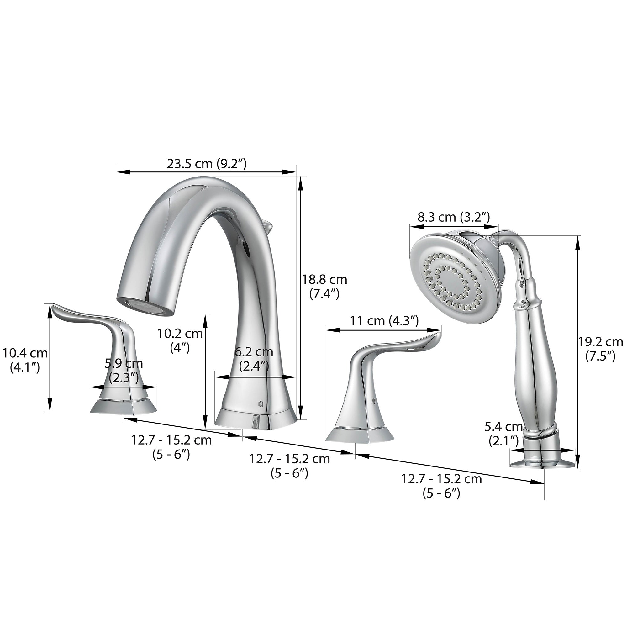 Scarlett Roman Tub Bathroom Faucet in Chrome