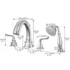 Scarlett Roman Tub Bathroom Faucet in Chrome