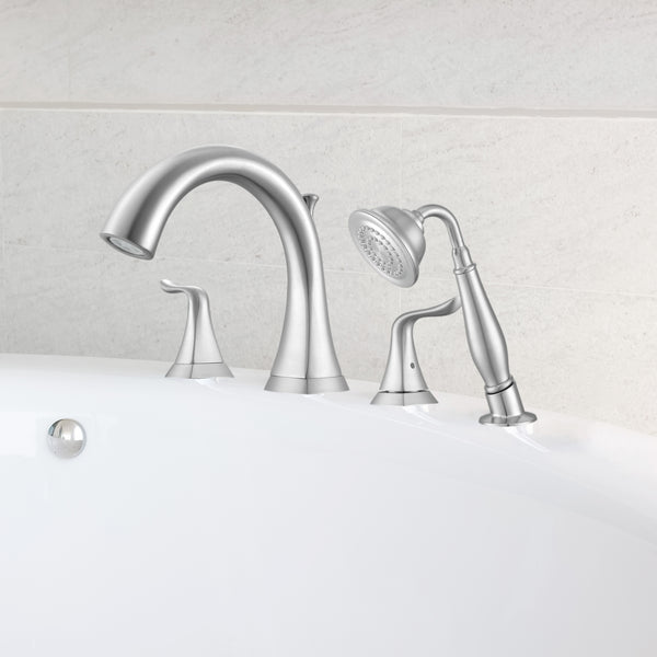 Scarlett Roman Tub Bathroom Faucet in Brushed Nickel