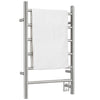 Porte-serviettes chauffant électrique (câblé et sur prise) Comfort Dual à six barres en acier inoxydable poli