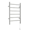 Porte-serviettes chauffant électrique (câblé et sur prise) Comfort Dual à six barres en acier inoxydable poli