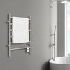 Porte-serviettes chauffant électrique (câblé et sur prise) Comfort Dual à six barres en acier inoxydable poli