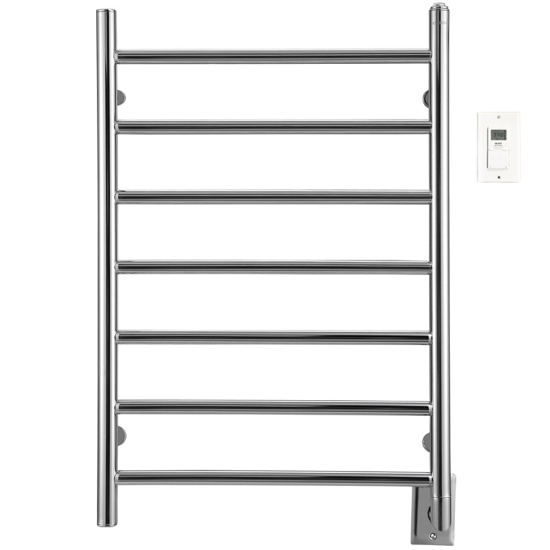 Comfort 7 - 31 in. Hardwired Electric Towel Warmer and Drying Rack in Chrome with Timer