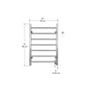 Comfort 7 - 31 in. Hardwired Electric Towel Warmer and Drying Rack in Chrome with Timer