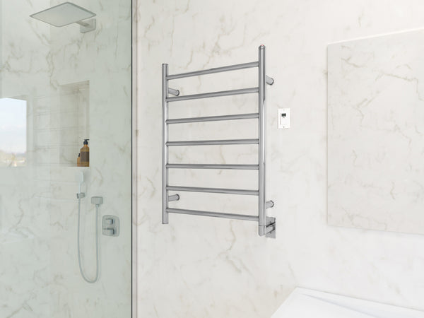 Comfort 7 - 31 in. Hardwired Electric Towel Warmer and Drying Rack in Chrome with Timer