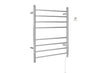 Prestige Dual 8-Bar Hardwired and Plug-in Towel Warmer in Polished Stainless Steel with Timer