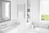 Comfort Dual 10-Bar Hardwired and Plug-in Towel Warmer in Polished Stainless Steel with Timer