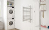 Comfort Dual 10-Bar Hardwired and Plug-in Towel Warmer in Polished Stainless Steel with Timer