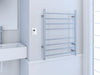 Prestige Dual 8-Bar Hardwired and Plug-in Towel Warmer in Brushed Stainless Steel with Timer