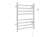 Prestige Dual 8-Bar Hardwired and Plug-in Towel Warmer in Brushed Stainless Steel with Timer