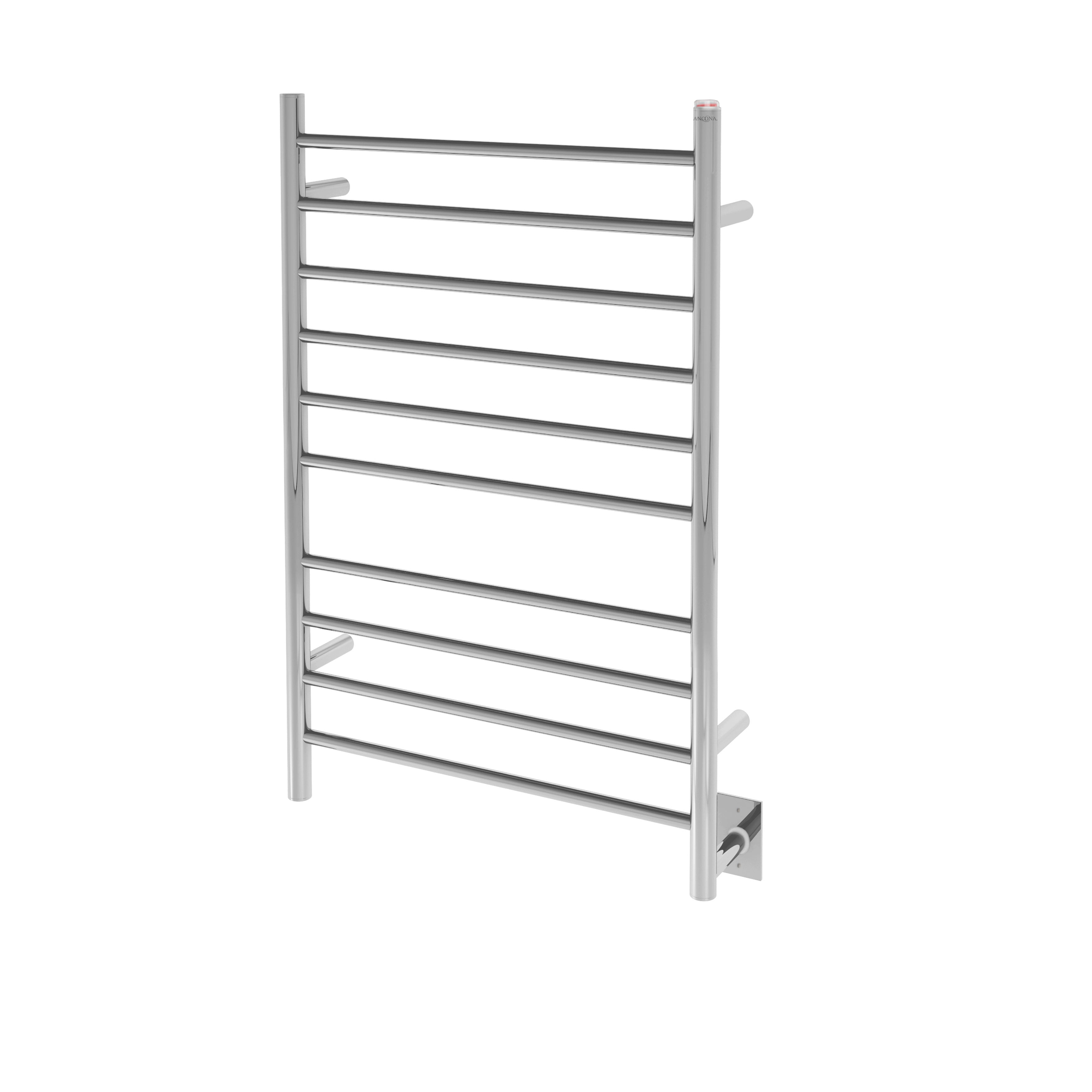 Novara Dual 10-Bar Wall Mount Towel Warmer in Polished Stainless Steel