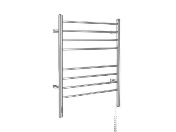 Prestige OBT 8-Bar Wall Mounted Towel Warmer with Integrated On-Board Timer in Polished Stainless Steel