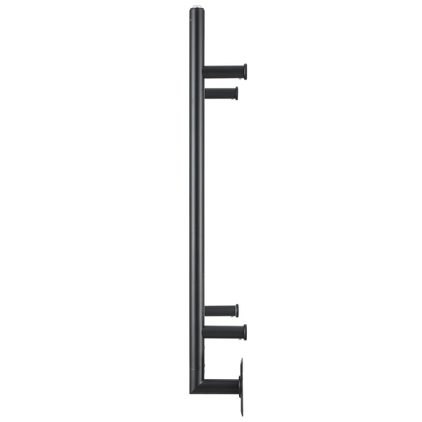 Porte-serviettes chauffant à fixation murale Comfort 7 en acier inoxydable au fini noir mat à 7 barres de Ancona avec minuterie Wi-Fi