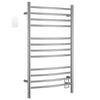 Lustra Dual 12 Curved Bar Hardwired and Plug-in Towel Warmer in Polished Stainless Steel with Wifi Wall Timer
