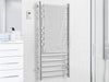 Prima Dual XL 12-Bar Hardwired and Plug-in Electric Towel Warmer in Polished Stainless Steel with Digital Wall Timer