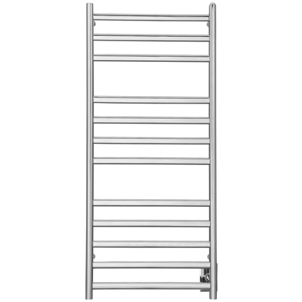 Prima Dual XL 12-Bar Hardwired and Plug-in Electric Towel Warmer in Polished Stainless Steel