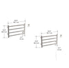 Gala Dual 4-Bar Hardwired and Plug-in Towel Warmer in Brushed Stainless Steel with Timer