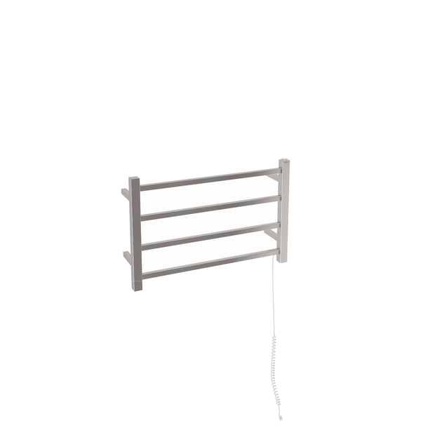 Gala Dual 4-Bar Hardwired and Plug-in Towel Warmer in Brushed Stainless Steel