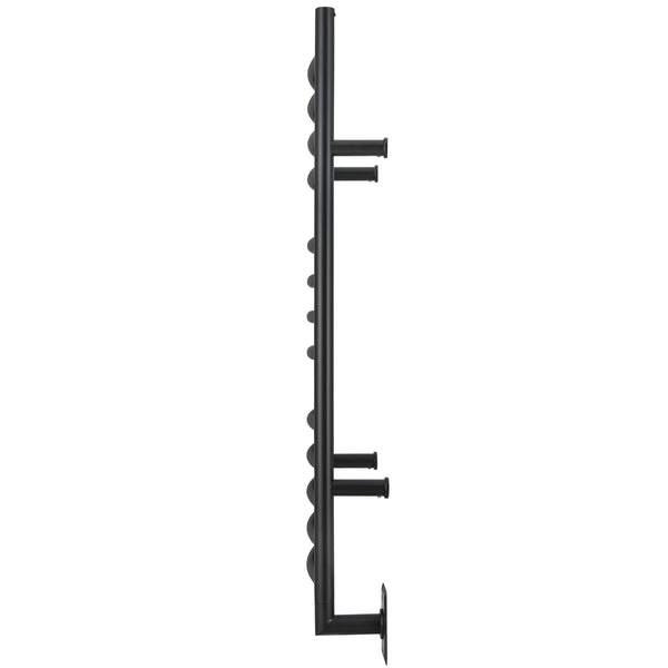 Svelte Chauffe-serviette électrique et support de séchage arrondis de 40 po, noir mat