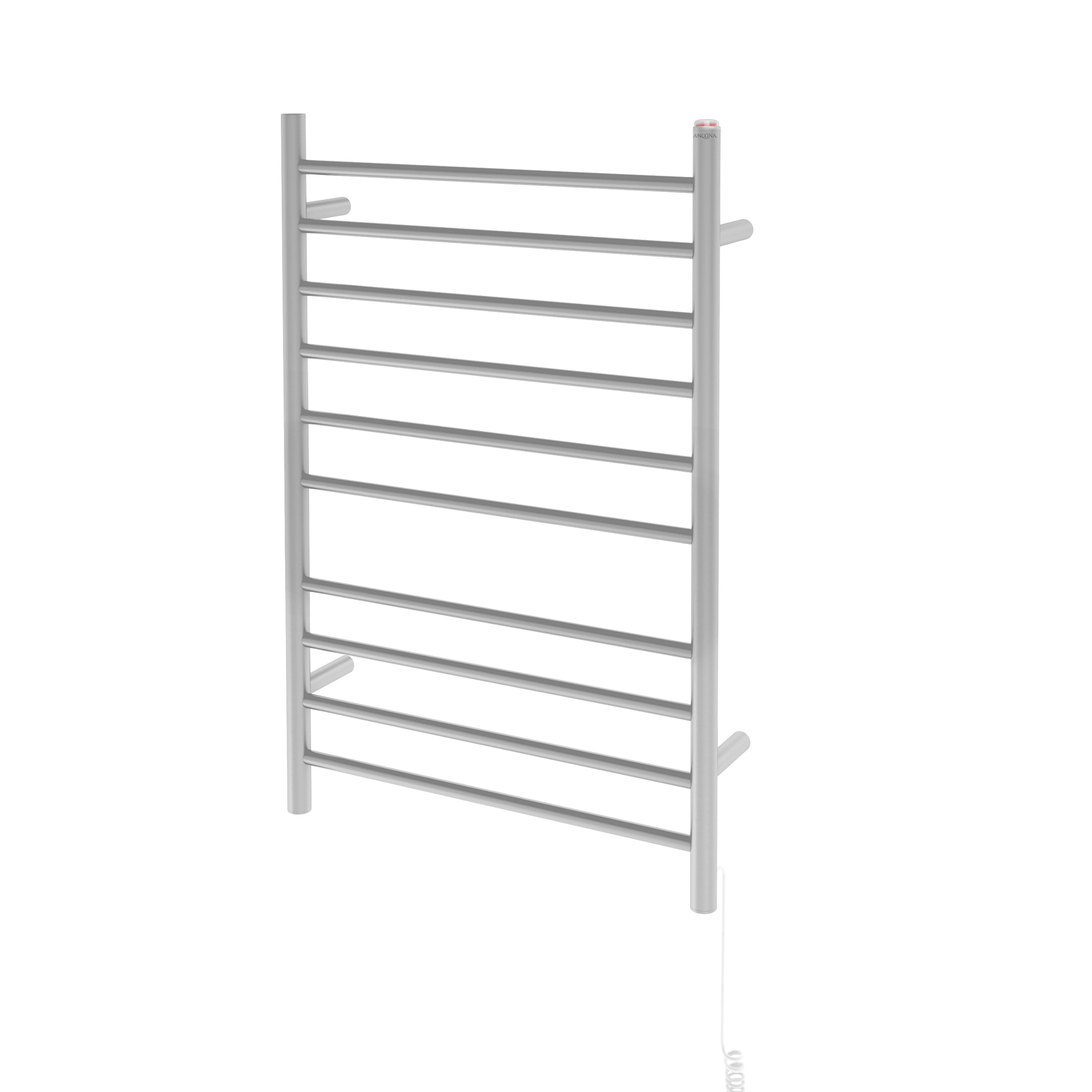Novara Dual 10-Bar Wall Mount Towel Warmer in Brushed Nickel