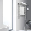 Ancona Miazzo 5-Bar Plug-In and Hardwire Towel Warmer with Shelf and Wall Countdown Timer in Polished Stainless Steel