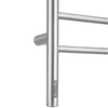 Liazzo OBT 8-Bar Hardwired and Plug-in Electric Towel Warmer with Integrated On-Board timer in Brushed Stainless Steel