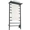 Ancona Piazzo OBT - 8 Bar Dual Wall Mount Towel Warmer with Integrated On-Board Timer in Matte Black