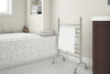 Essentia OBT 8 Bar Floor Mounted Towel Warmer with Integrated On-Board Timer in Polished Stainless Steel
