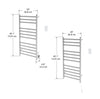 Prima Dual XL 12-Bar Hardwired and Plug-in Electric Towel Warmer in Brushed Stainless Steel with Wall Countdown Timer