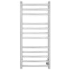Prima Dual XL 12-Bar Hardwired and Plug-in Electric Towel Warmer in Brushed Stainless Steel