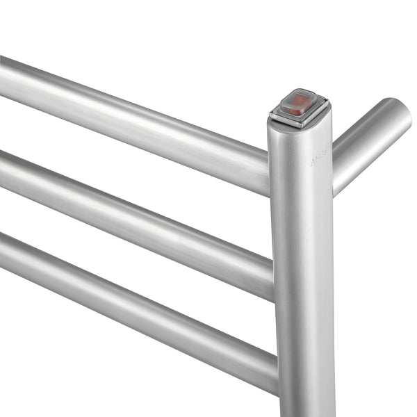 Prima Dual XL 12-Bar Hardwired and Plug-in Electric Towel Warmer in Brushed Stainless Steel