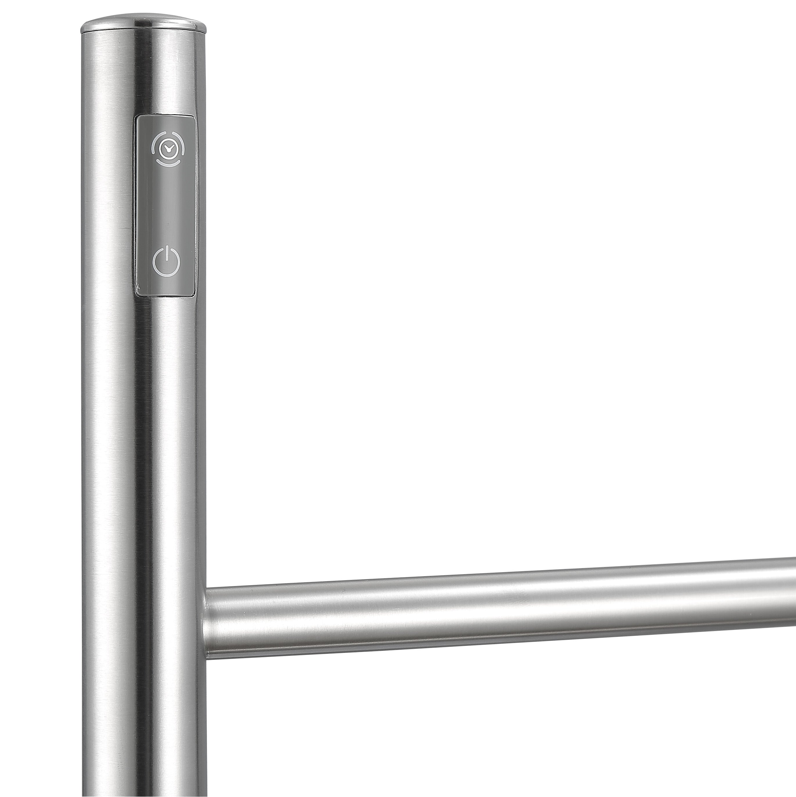 Chauffe-serviettes Imperia OBT 3 en 1, 8 barres avec minuterie intégrée en acier inoxydable brossé