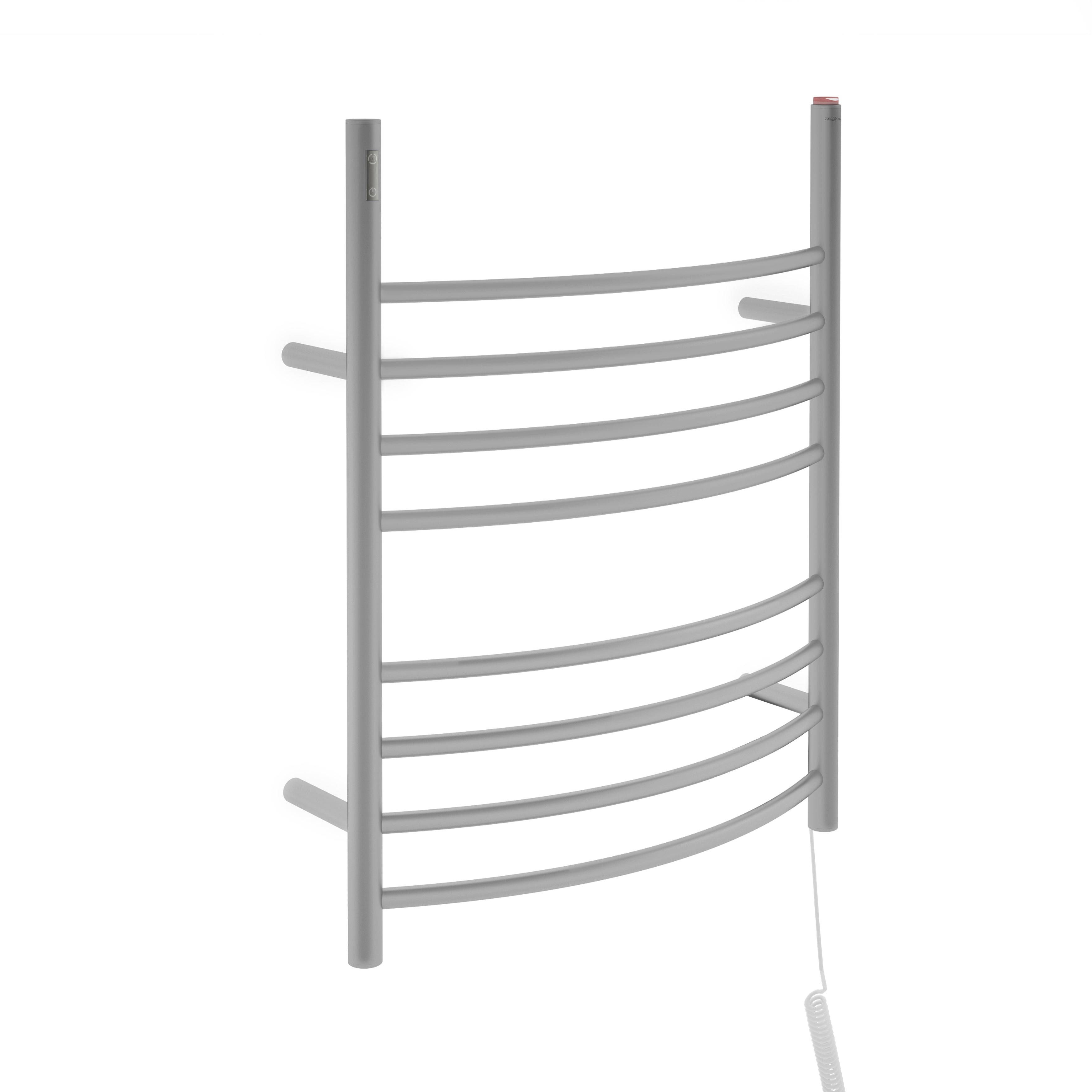 Chauffe-serviettes Imperia OBT 3 en 1, 8 barres avec minuterie intégrée en acier inoxydable brossé