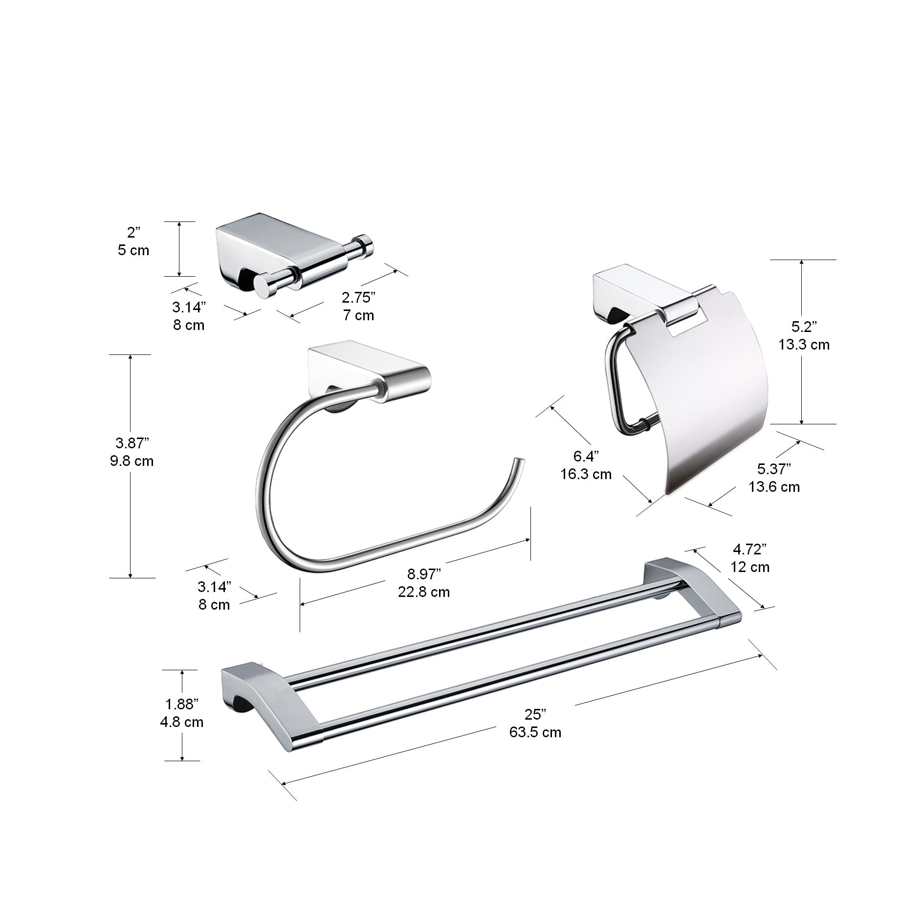 Imperia chrome 4 pieces