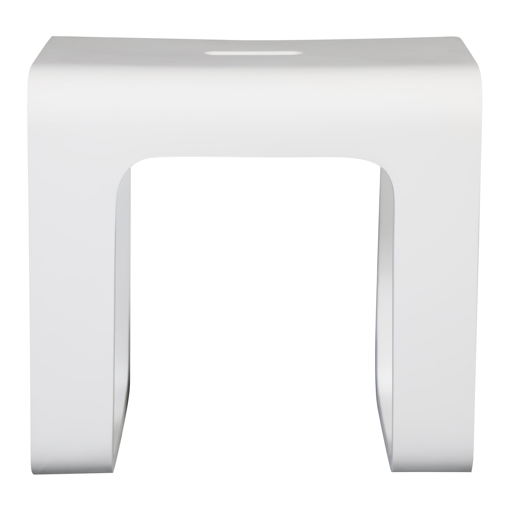 Ancona 17” Pure Acrylic Stone Bathroom Shower Bench in Matte White