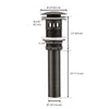 Ancona Bathroom Sink Pop-Up Drain with Overflow in Black Oil Rubbed Bronze