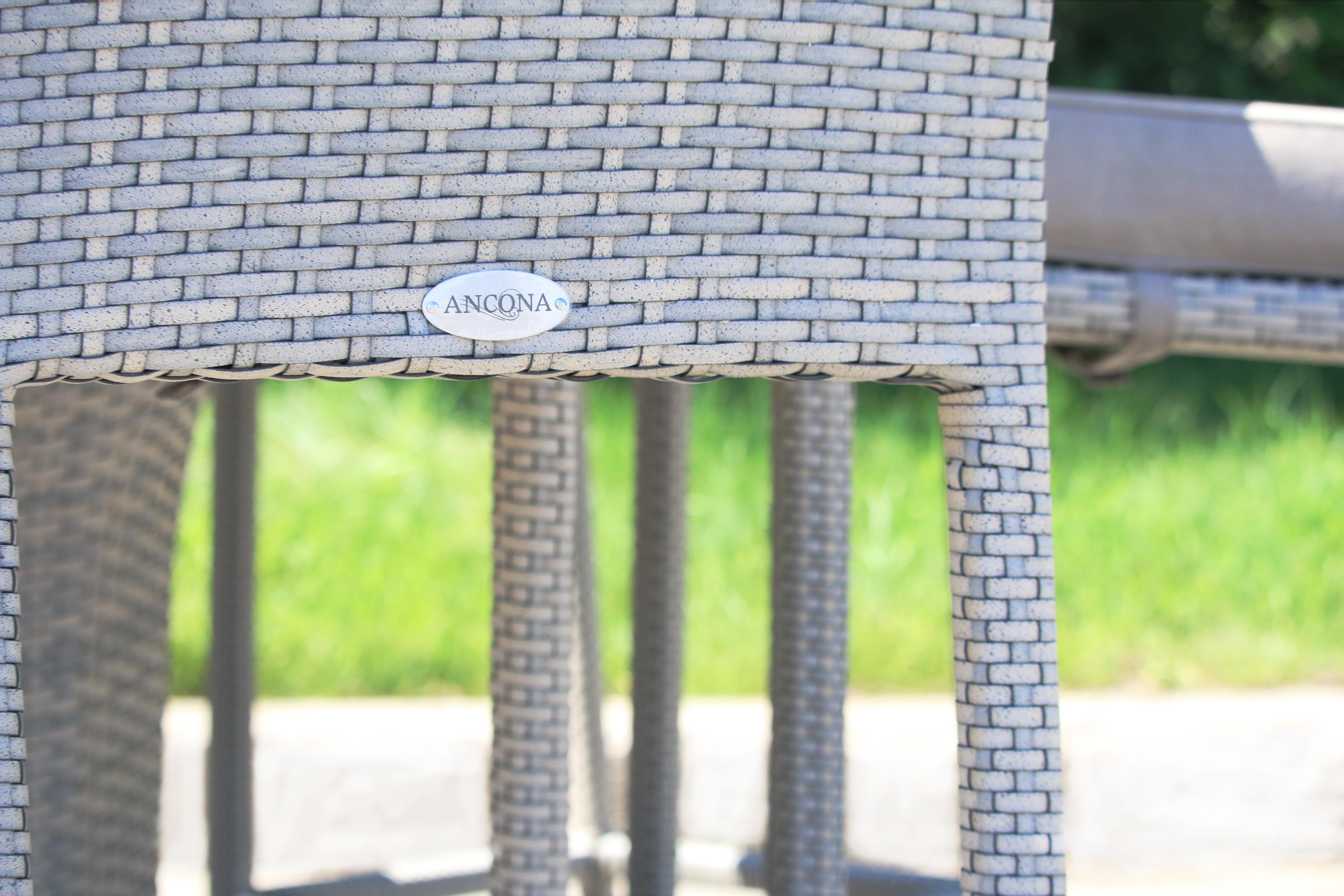 Bellariva Collection 7-Piece Aluminum Rattan Patio Dining Set