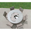 Bellariva Collection 7-Piece Aluminum Rattan Patio Dining Set