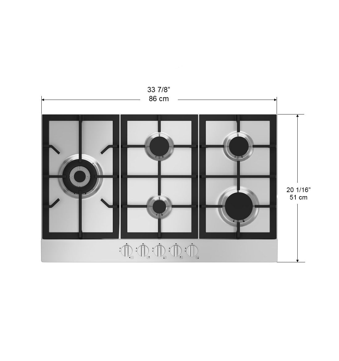 Natural Gas Cooktop 34 in.