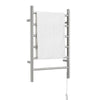 Porte-serviettes chauffant électrique (câblé et sur prise) Comfort Dual à six barres en acier inoxydable poli