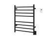 Prestige Dual 8-Bar Hardwired and Plug-in Towel Warmer in Matte Black with Timer