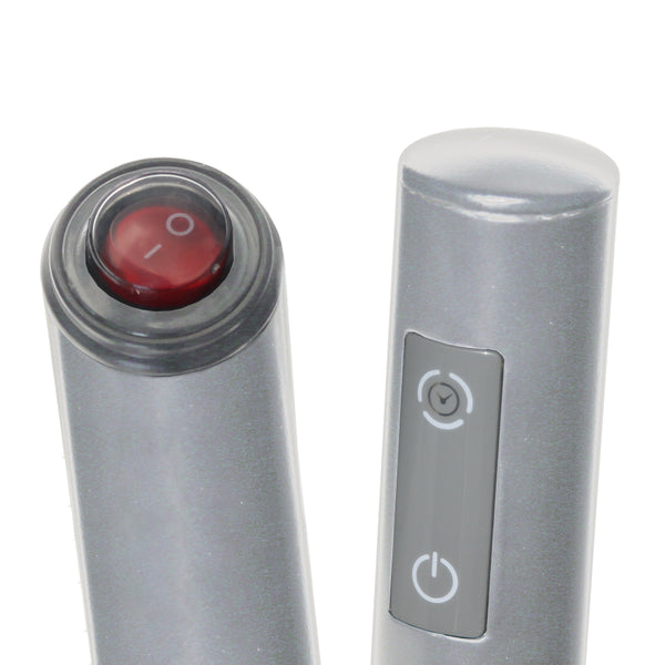 Liazzo OBT 8-Bar Hardwired and Plug-in Electric Towel Warmer with Integrated On-Board timer in Brushed Stainless Steel