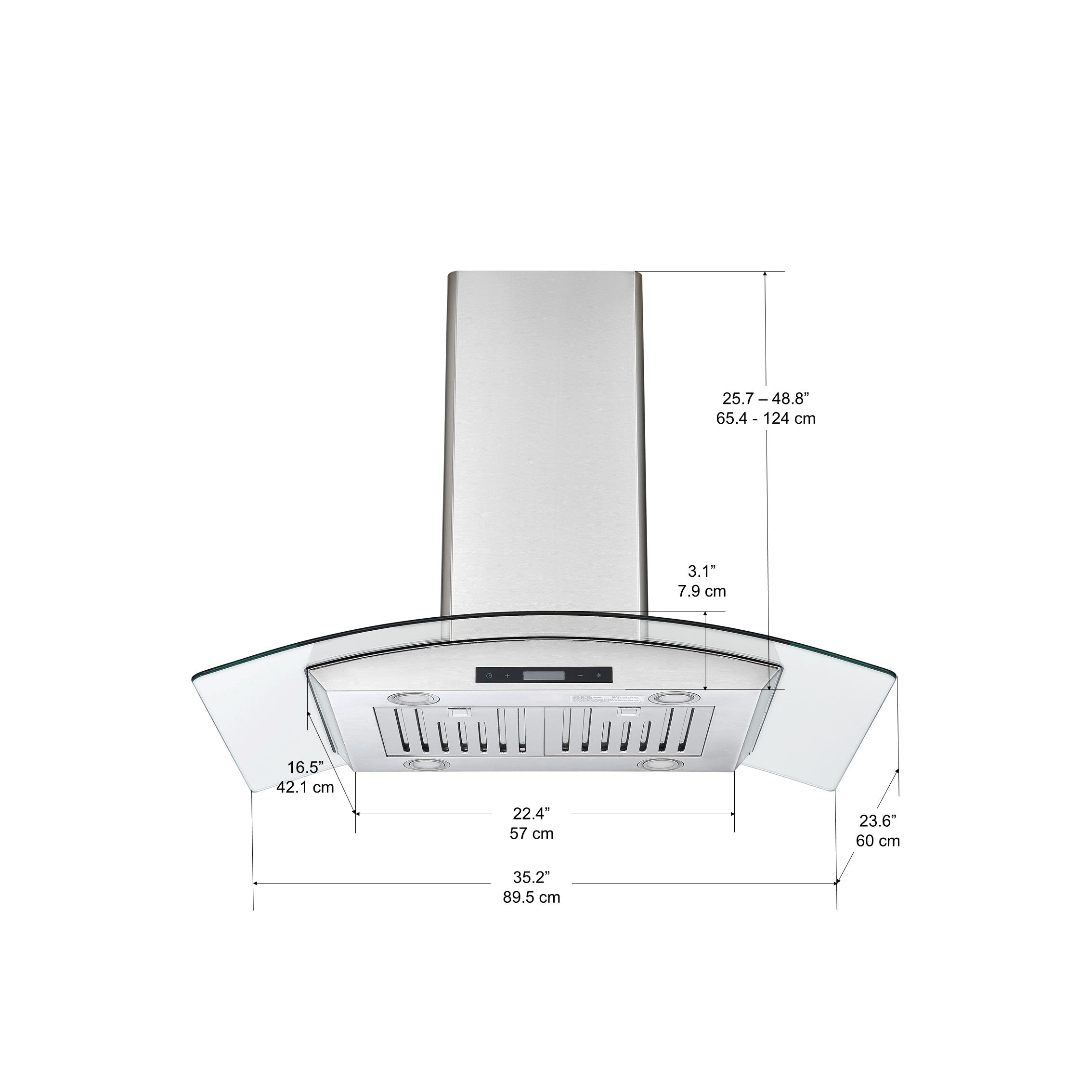 IGCB636 36 in. Island Glass Range Hood in Stainless Steel