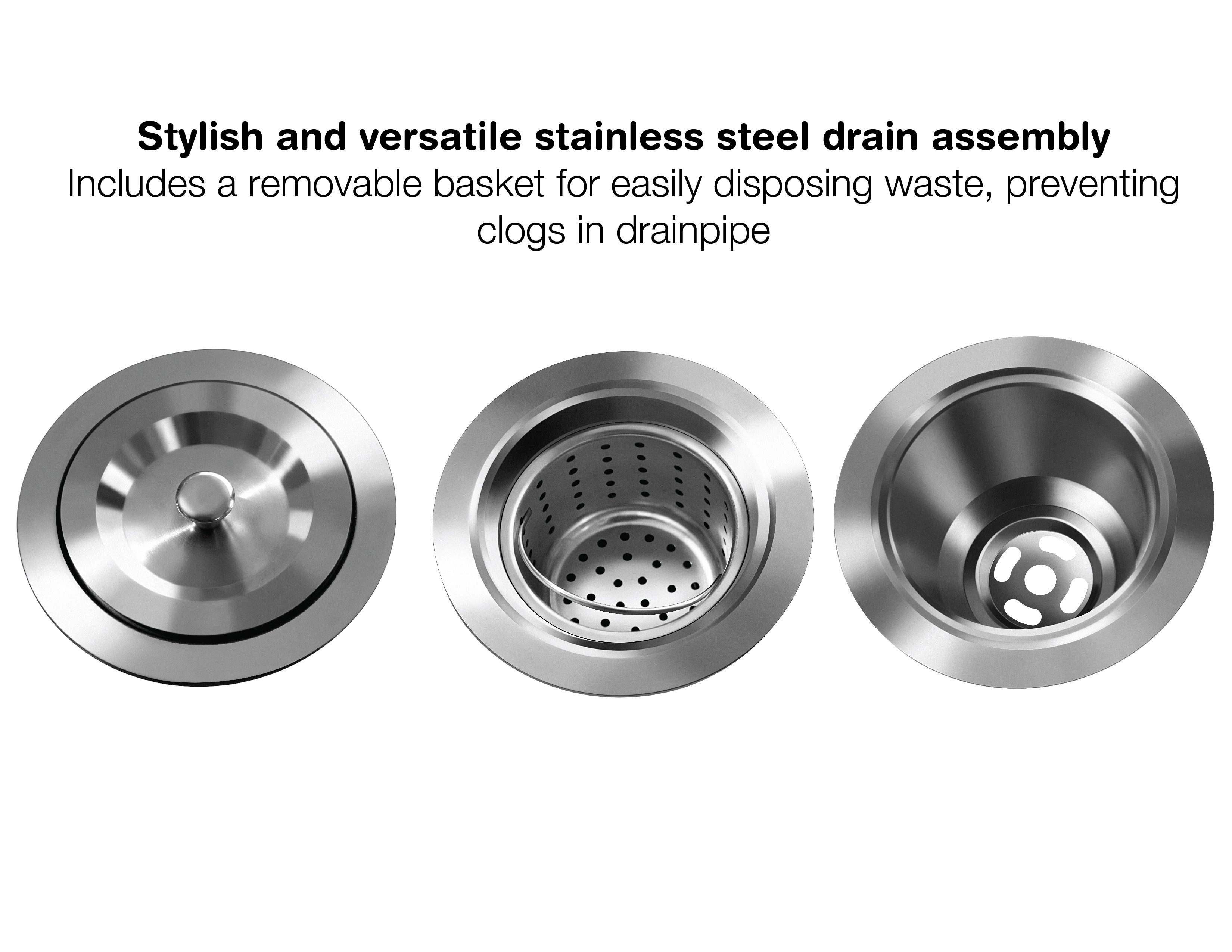 Prestige Series Undermount Farmhouse Apron Front Stainless Steel 30 in. Single Bowl Handmade Sink with Grid and Strainer