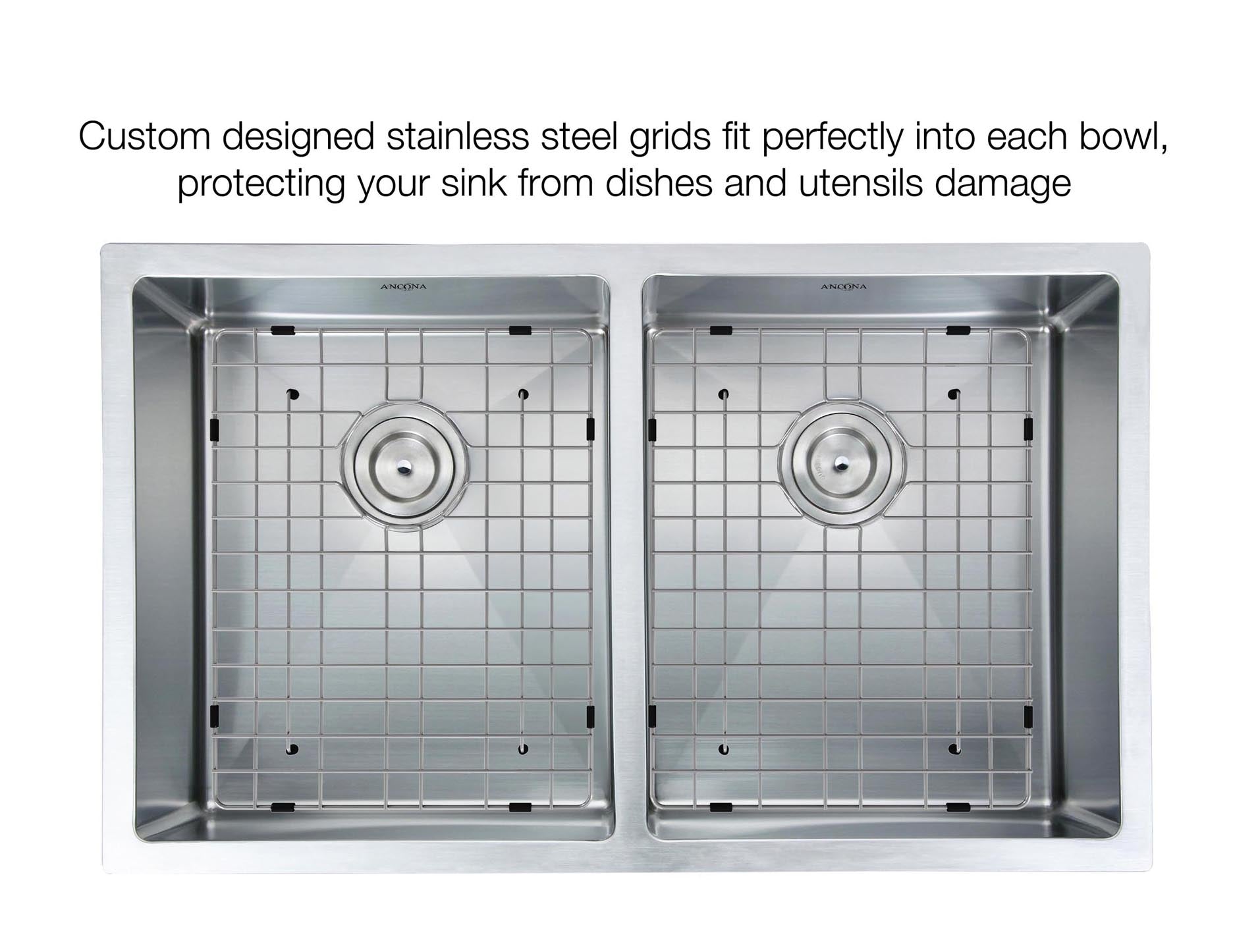 Évier double Encastré Série Prestige 32 po