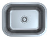 Capri Series Undermount Stainless Steel 23 in. Single Bowl Kitchen Sink in Satin Finish with Strainer