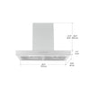 30 in. Convertible Wall-Mounted Rectangular Range Hood in Stainless Steel