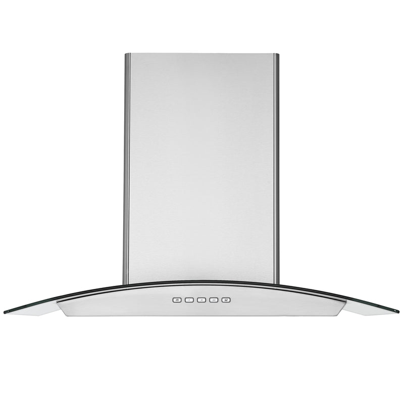 30 in. Convertible Wall-Mounted Glass Canopy Range Hood in Stainless Steel